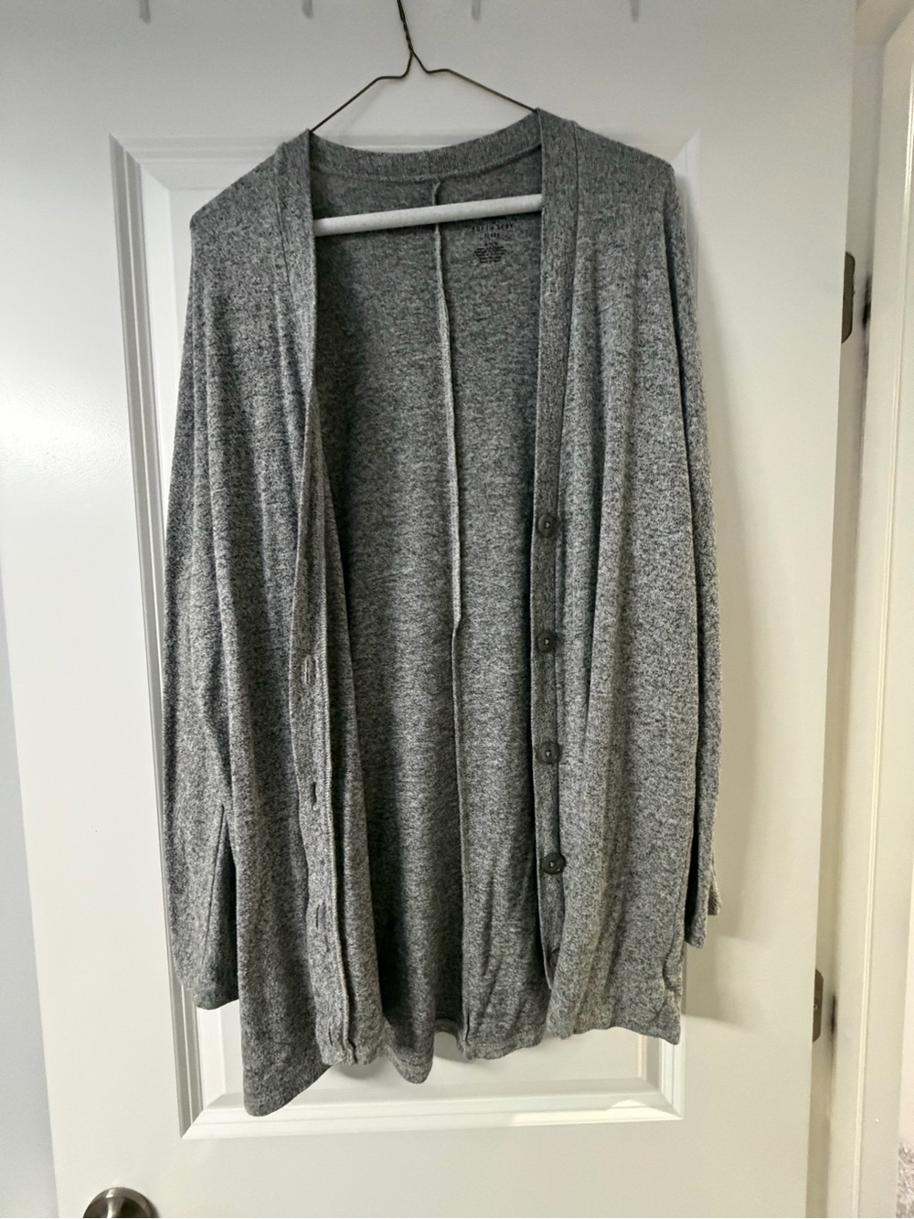 American Eagle Outfitters Gray Open-Front Cardigan Super Soft